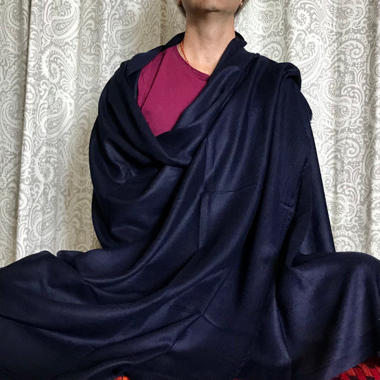 Image Title Kailash Merino Wool Meditation Shawl - Two Colors